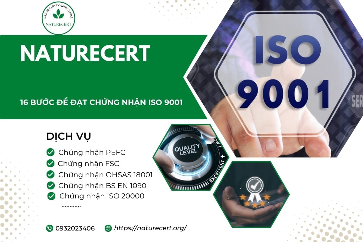 16 bước để đạt chứng nhận ISO 9001 